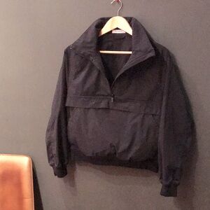 "LikeNew" Banana Republic- Popover 1/2 Zip Sz SmallJacket Water Resistant Black